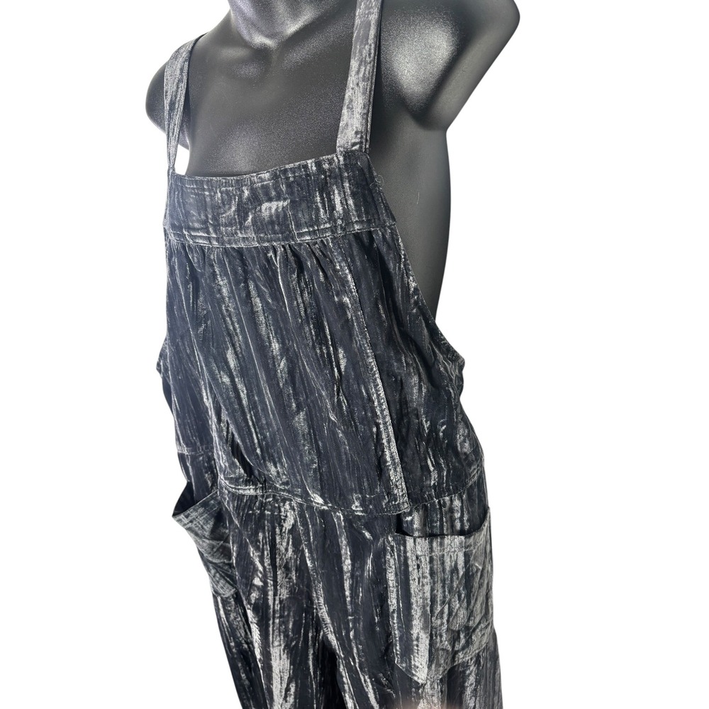 Natural life women's xl crushed velvet Dakota wide leg jumpsuit - Picture 5 of 8